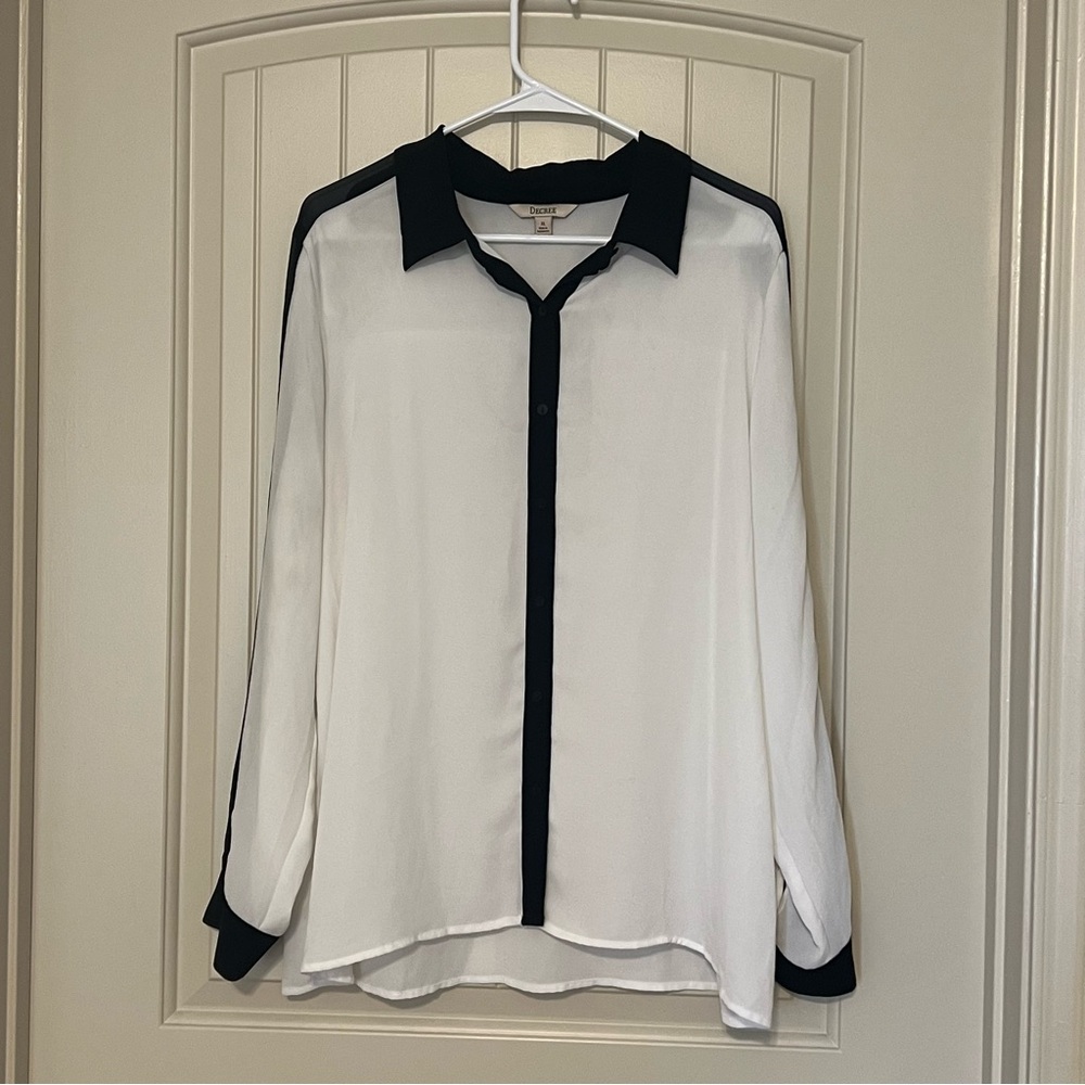 Sheer Black & White Top
